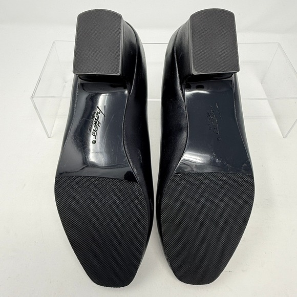 Trotters Black Leather Low Heel Comfort Pumps Classic Work Office Career Shoes - Picture 8 of 8